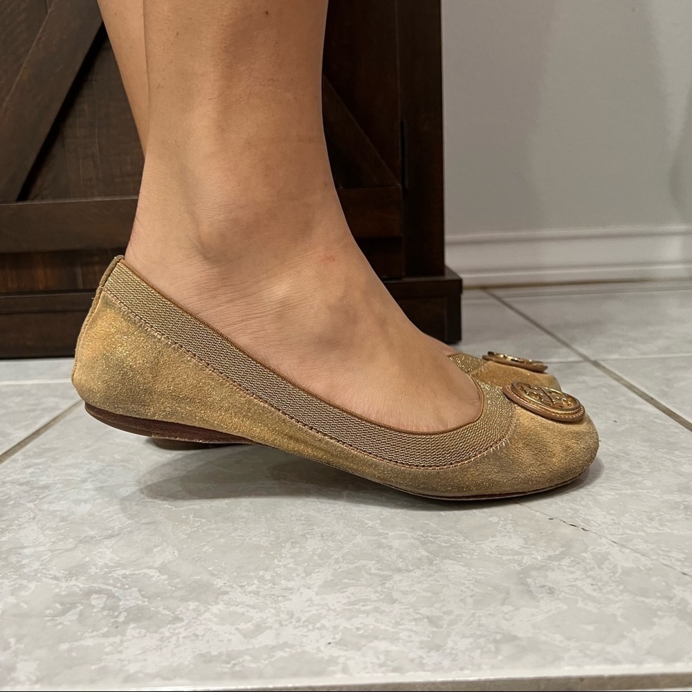 Tory Burch Brown Caroline Flats - Picture 3 of 8